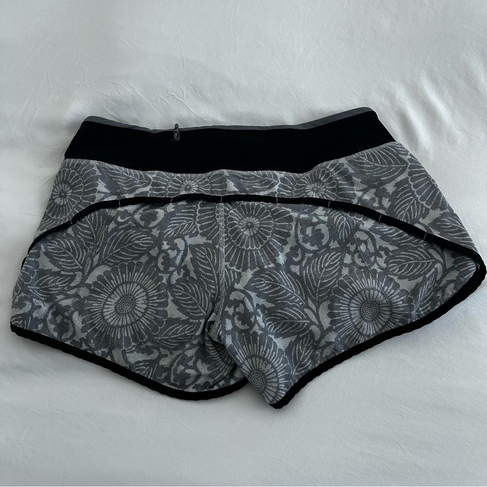 Lululemon Athletica Gray and Black Athletic Shorts